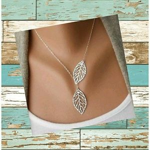 Lariat Leaf Necklace